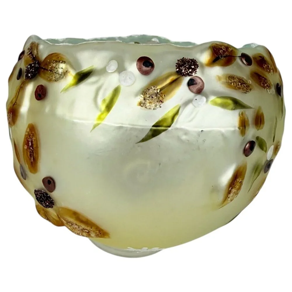 Handblown Christmas Tree Ornament St Nick Santa Claus Ornament Glitter‎ Accents
